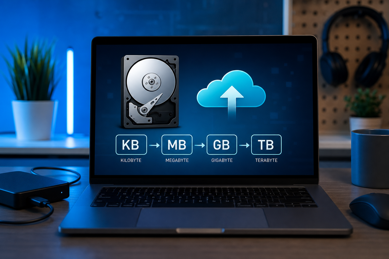 Chart comparing decimal SI storage units with binary IEC kibibyte-based units