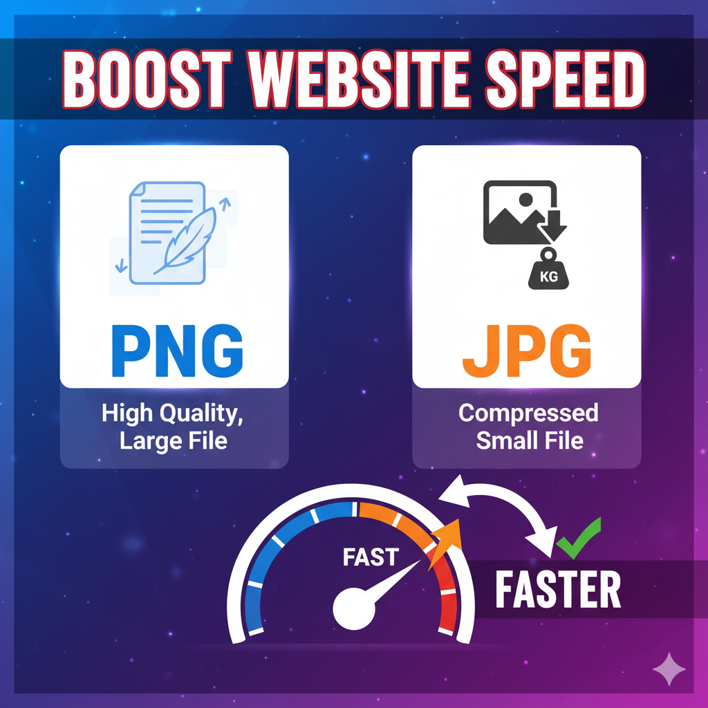 How to boost website Speed || PNG Vs JPG